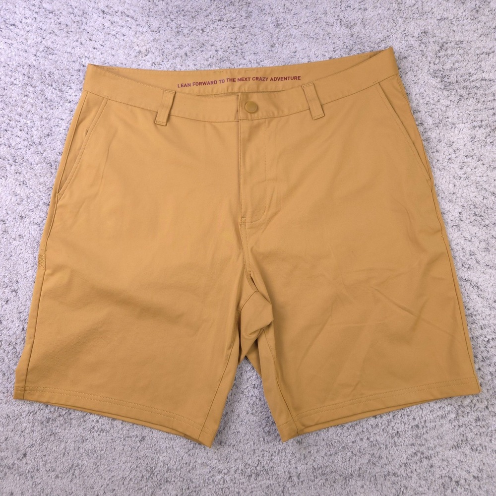 Rhone‎ Shorts Mens 36 Commuter 9 Inseam Chino Stretch Yellow Casual Stretch